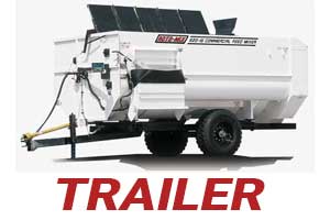 horizontal rotary feed mixer trailer